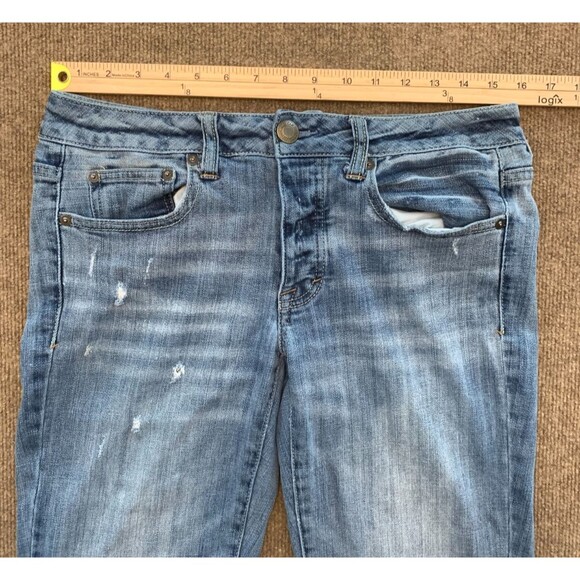 American Eagle Jeans Womens 6 Boyfriend Low Rise Distressed Button Fly Denim - Picture 5 of 9